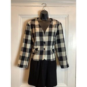 John's Girl Inc  Unlined Buffalo Plaid Wool Jacket